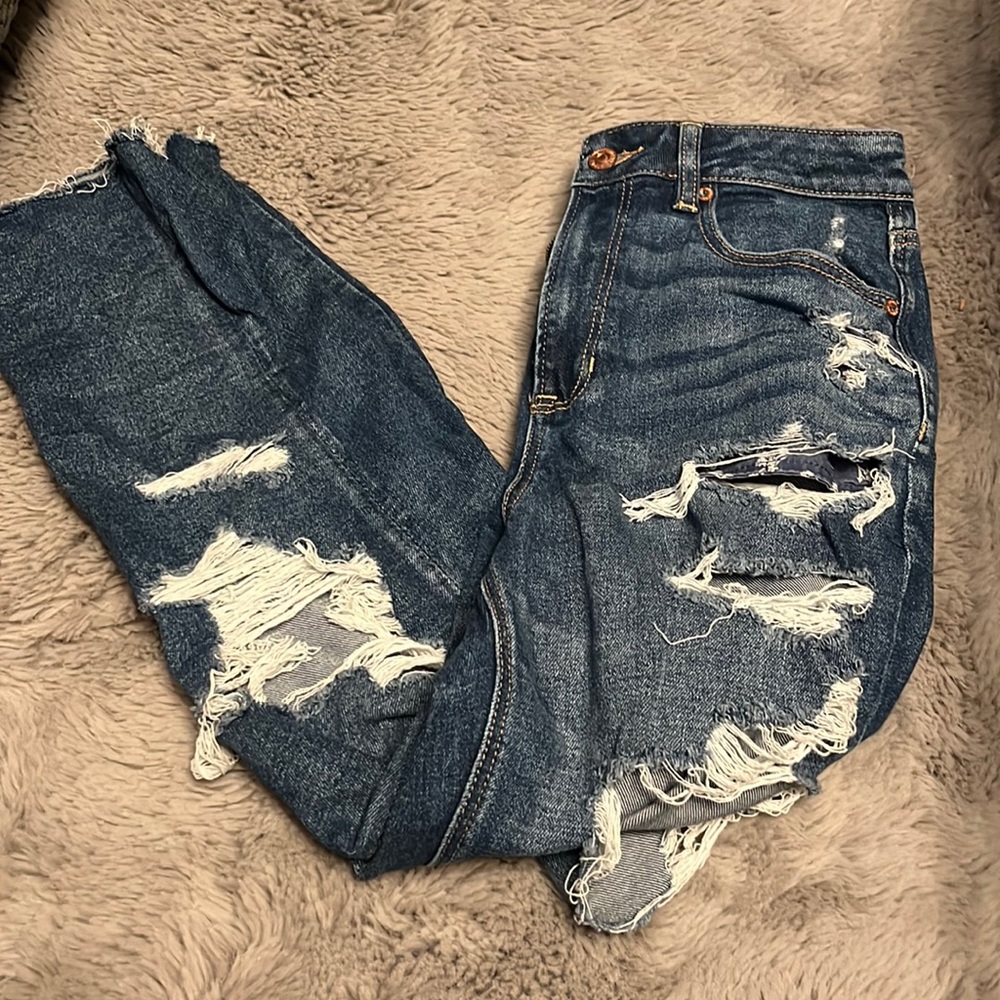 American eagle stretch ripped jeans